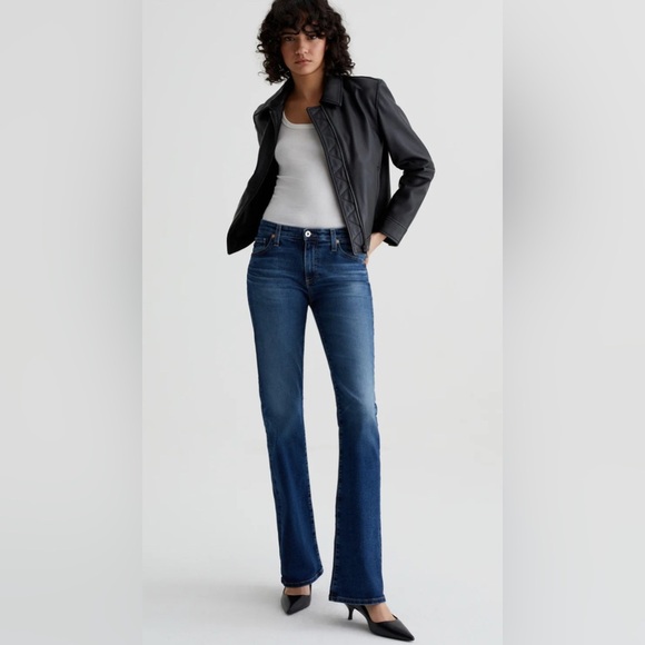 ADRIANO GOLDSCHMIED Sz 32R The Angel Jeans Mid-Wash Mid-Rise Bootcut Denim - Picture 1 of 11